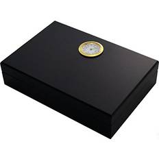 Rökningstillbehör Germanus Humidor Svart Med Cederträ Inkl Humor Brevier
