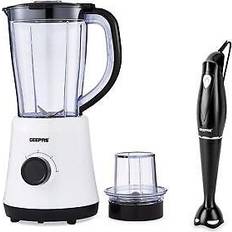 Geepas 500W 2-in-1 Electric Jug Blender and 180W Black Hand Blender Combo Set