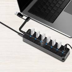LogiLink USB 3.0 Hub 7-Port Med Separata