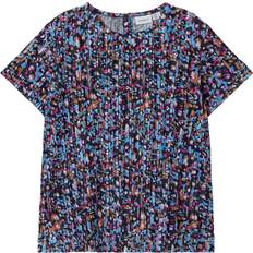 116 Bluser & Tunikaer på tilbud Name It Blomstret Top Nipleat - Silver/Lake Blue