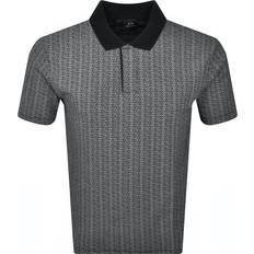Armani Exchange Polo Shirts Armani Exchange AX Print Polo Shirt - Black