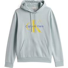 Calvin Klein Grøn Overtøj Calvin Klein Cotton Fleece Monogram Hoodie - Grey