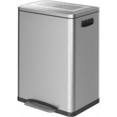 Pedalhink 2 x 20L Fack Tyst Stängning Metall Silver