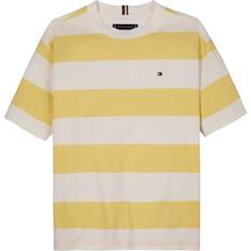 Tommy Hilfiger Yellow T-shirts Tommy Hilfiger Kids' Essential Archive Stripe T-Shirt - Citron/White