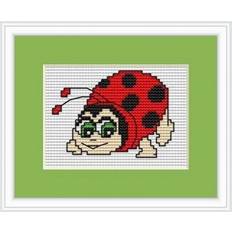 LUCAS Ladybird Cross Stitch Kit 14 Count Luca 7cm x 5cm