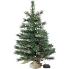 Weihnachtsbäume Künstlicher 60 cm mit Drahtlichterkette 60 LED Warmweiß Weihnachtsbaum