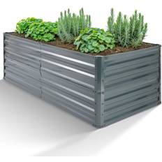 Metal raised beds Arebos Metal Raised Bed 240 x 90 x 79 cm Galvanised Steel