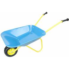 Jouets de Bac à Sable Brouette Pour Enfant En Métal Bleu Et Jaune
