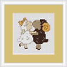 LUCAS Kissing Sheep Cross Stitch Kit 7cm x 7cm