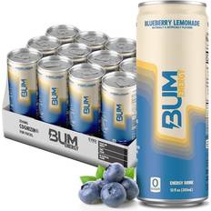 Raw Bum Energy Sugar-Free Energy Drinks 12 x 355ml Blueberry Lemonade