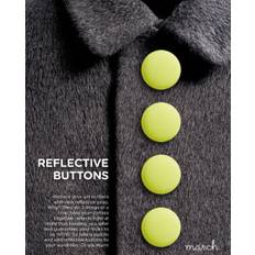 Knappar SeeME Reflexknappar Rund Neongul 28mm 4st