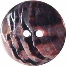 Knappar Hemline Round Shell Buttons Bone Pack of 2