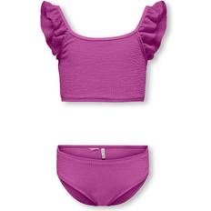 134/140 Bikinis Barnkläder Only Bikini KogWave Structure Set Acc - Lila