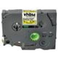 Label Tape Compatible With Brother PT 550A 580C 6100 7100VP 6 mm Black on Yellow
