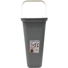 Cleaning Equipment & Cleaning Agents Moda Moda Recycling Bin with Handle - Cool Grey and White