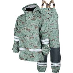 Lindberg Regnställ Barnkläder Lindberg Vattholma Rain Set - Green/Brown
