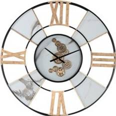 Black Wall Clocks Home ESPRIT Elegant White and Black Metal 142 x 9 x 142 cm Wall Clock