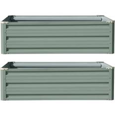 Metal Raised Garden Beds Garden Gear Sage Green Metal Raised Bed 60 x 60 cm 2 Pack