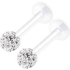 Piercings Flexibles Acryl Labret Monroe 1,2 mm 16 g 8mm 3mm Ferido - Neutral