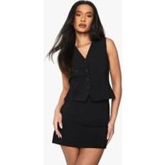 Boohoo Skirts boohoo Womens Bengaline Split Hem Mini Skirt - Black