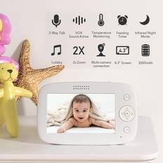 Tomtop Jms Wireless Baby Monitor 4.3 Inch Two-Way Talk