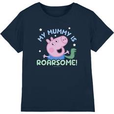 Peppa Pig Childrens Kids My Mummy Is Roarsome George T-Shirt - Dark Blue