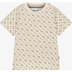 BOSS Baby Boys Monogram Cotton T-Shirt - Beige
