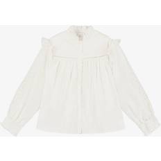 White Blouses & Tunics Chloé Ivory Cotton Ruffle Blouse Kids - White