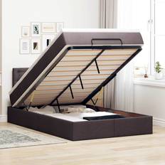 Betten-Sets vidaXL Ottoman-Bett mit Matratze Dunkelbraun 120x200 cm Stoff Betten-Sets