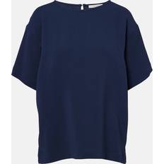 Blåa T-shirts ASCENO Talia Crêpe T-Shirt - Blue