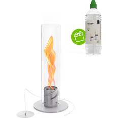 Ethanol Fireplaces Höfats Spin 900 Tischfeuer Windlicht inkl Bioethanol Flüssig-Brennstoff grau