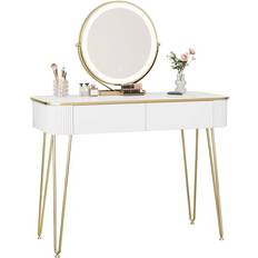 EUGAD Med LED-Belysning 100 x 40 cm Sminkbord