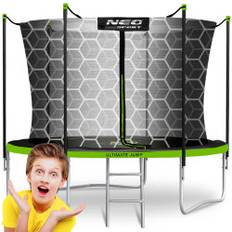 Neo-Sport Trädgårdstrampolin 8ft 252cm Inre Nät Stege