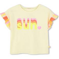 BillieBlush Girls Yellow Top & Striped Shorts Set - Yellow