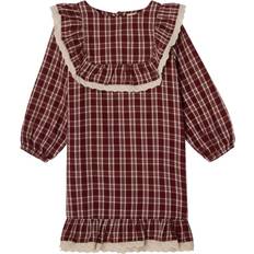 Röda Klänningar Barnkläder Buddy & Hope Alice Christmas Check Flounce Dress Red