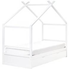 Kids House Bed Pine Wood Single Size 3ft with Slatted Frame
