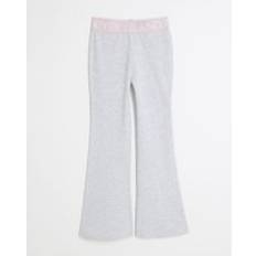 Pink Trousers Children's Clothing River Island Girls Ri Waistband Flared Trousers - Pink