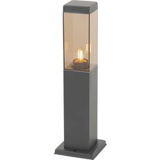 QAZQA Gulvlamper QAZQA Moderne Udendørs Stolpelampe Mørkegrå 45 cm Gulvlampe