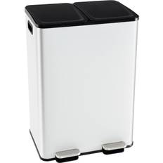 Costway White Soft Close Lid Bin with Deodoriser Compartments 48 x 38 x 67 cm