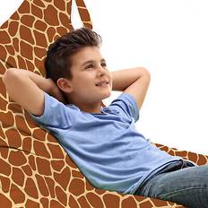 Abakuhaus Erdfarben Spielzeugtasche Sitzsack Giraffe Haut Druck 87 cm x 144 cm