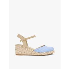 Blåa - Dam Espadriller Tommy Hilfiger Chambray Mid Wedge Espad - Blå