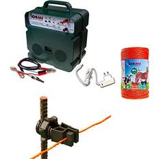 Kit recinzione Gemi Elettronica Kit Completo Per Recinto Elettrico 12V 220V 500 Mt 100 Pezzi