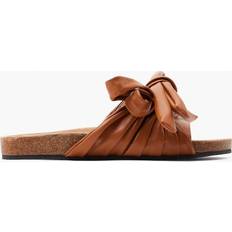 JW Anderson Bow Flat Sandals - Women - Brown