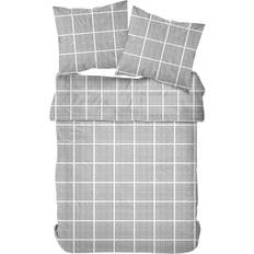 Textiles Today En Coton Flanette 240x220 Cm Blanc Housse de couette Blanc, Gris