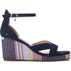 Blue Heeled Sandals Moda In Pelle May - Navy