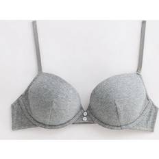 Grey Bralettes Children's Clothing New Look Girls' Ribbed Underwired T-Shirt Bra - Grey