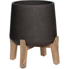 Pottery Pots Bloempot Op Standaard Zwart-Grijs D 39.5 cm H 43 cm