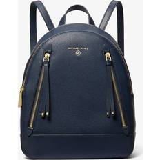 Michael Kors Skinn Ryggsäckar Michael Kors Brooklyn Medium Pebbled Leather Backpack - Blue
