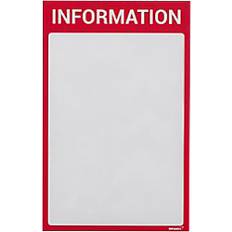 DIN A4 Inforahmen Magnetisch Rot 22,5 x 35,2 cm 5 Stück