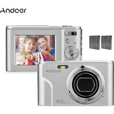 Andoer Draagbare Digitale Camera 48MP 1080P 2.4 Inch IPS Scherm 128GB Zilver